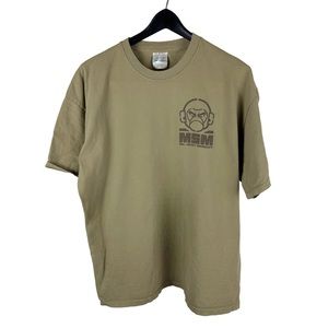Vintage Y2K Mil Spec Monkey Firearm Military Graphic Shirt Size XL